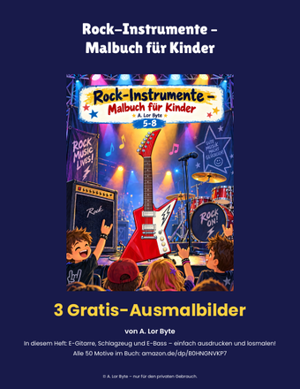 Titelblatt des PDFs mit dem Buchcover Rock-Instrumente auf nachtblauem Grund